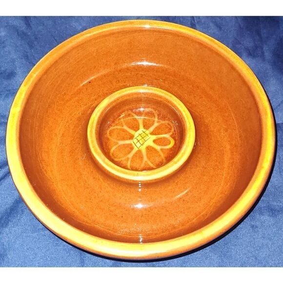 VTG Williams Sonoma Margarita Mix Chip Dip Bowl Sunflower Brown 7" Portugal - Picture 1 of 6